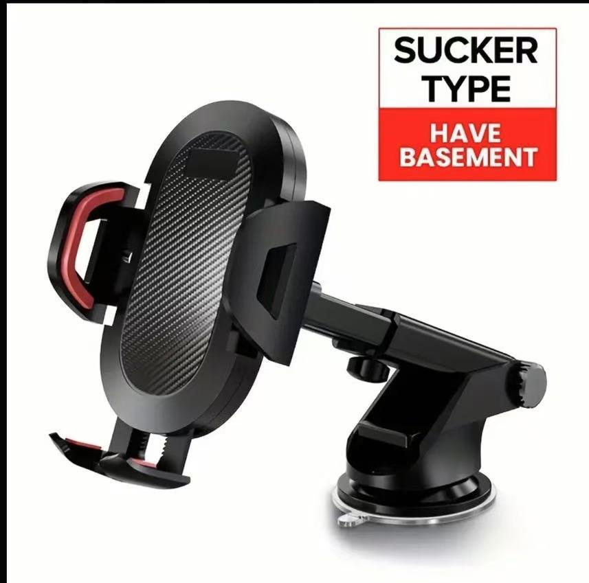 Anti-Shake Car Phone Holder with Suction Cup - Interior Mount for Navigation