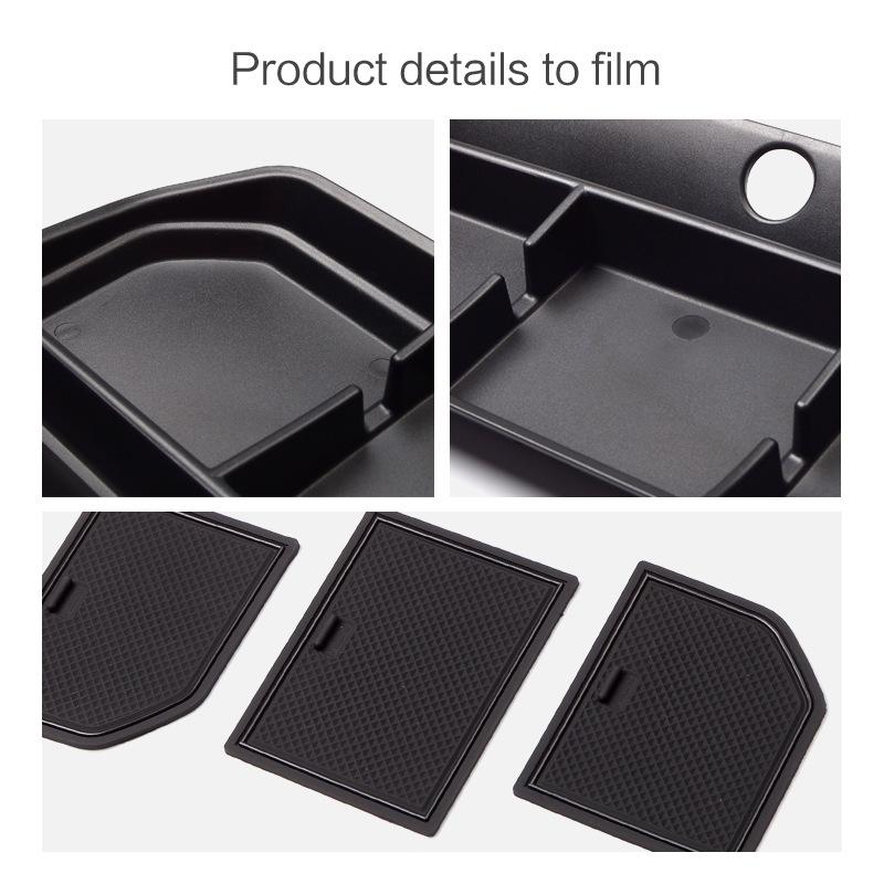 Center Console Organizer Tray For Ford F-150 Raptor - Armrest Storage Box With Non-Slip Mat Abs Drop-In Interior Accesso