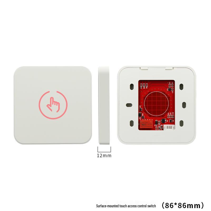 Touch Access Switch: Auto-Reset Narrow Door Open Button, 86-Type Surface Mount Panel