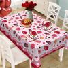 Yousheng Valentine's Day Tablecloth Love Heart Tablecloth Rectangular Square Romantic Table Cover for Anniversary Wedding Party Dining Table