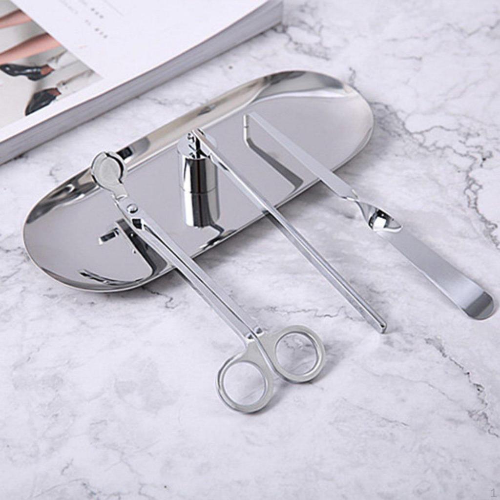 Candle Tool Set Prevents Soot Wick Trimmer and Great Gift 4 Piece Care Tools for Home