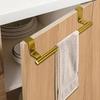 Barra de Toallas para Colgar sobre la Puerta del Gabinete sin Taladro, Barra Colgante de Acero Inoxidable, Estante Colgador para Cocina y Baño