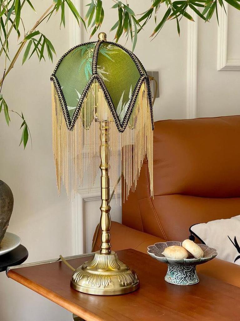 French Retro Tassel Desk Lamp - High-End Romantic European Style Night Light