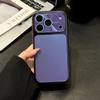 Electroplating Matte AG Built-in Lens Film Phone Case for iPhone 13 14 15 16 17 Pro Max Protection Shockproof Bumper Cases Cover