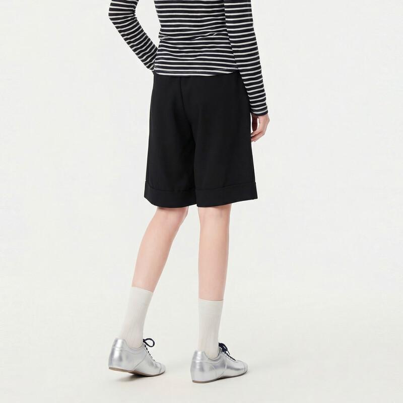 FivePlus Women's High-Waist Wide-Leg Draped Shorts