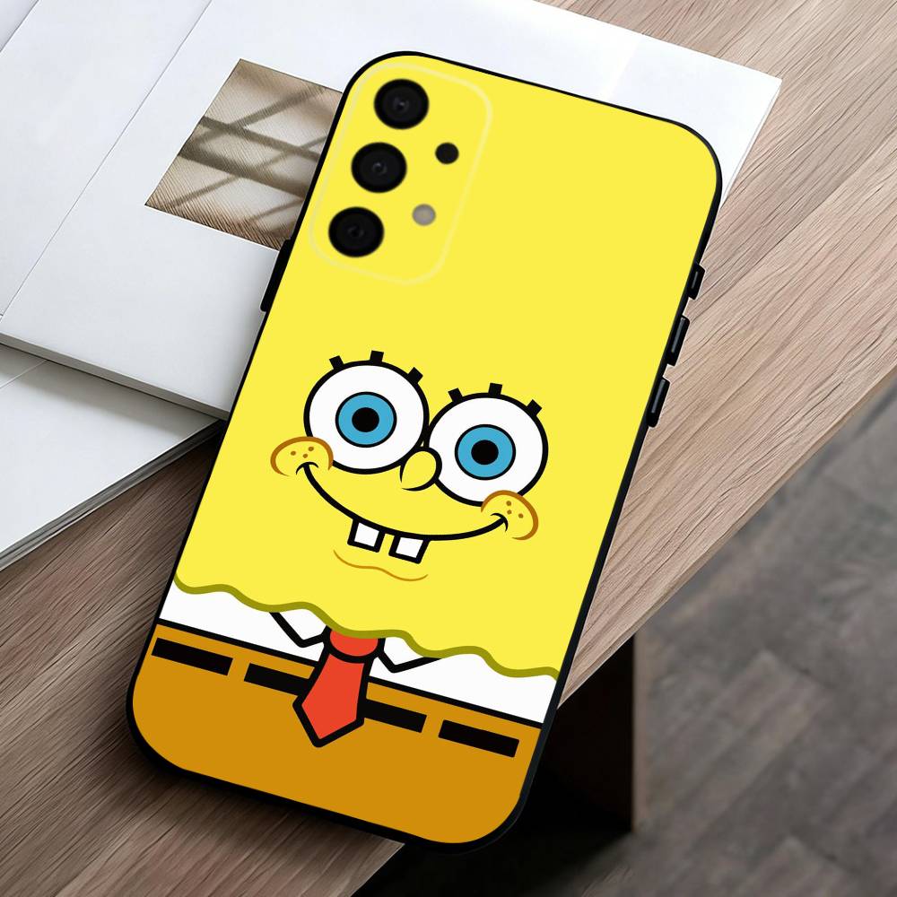 S-Sponge F-Funny B-Bob Animation phone Case For Samsung Galaxy A73,A72,A71,A70,A53,A52,A51,Others Soft Black Shell