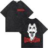 Dandadan Anime T-shirt Men Women Cotton Vintage Washed Graphic Print Short Sleeve Harajuku Otaku Streetwear Top Washed Hot Sale