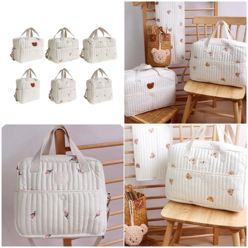 Diaper Bag Lightweight Shoulder Bags Large Capacity Mom Bag Crossbody Bag Splashproof Multiple Compartment Handbag