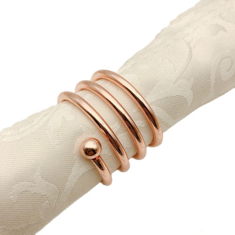 6 ks/lot Kovový pružinový kroužek na ubrousky drátěný kroužek na ubrousky svatební hotelové stolní nádobí spona na ubrousky stolní dekorace