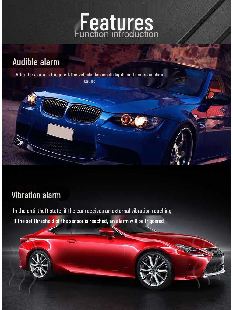 Iron General 12V Universal Car Anti-theft Central Locking Alarm System