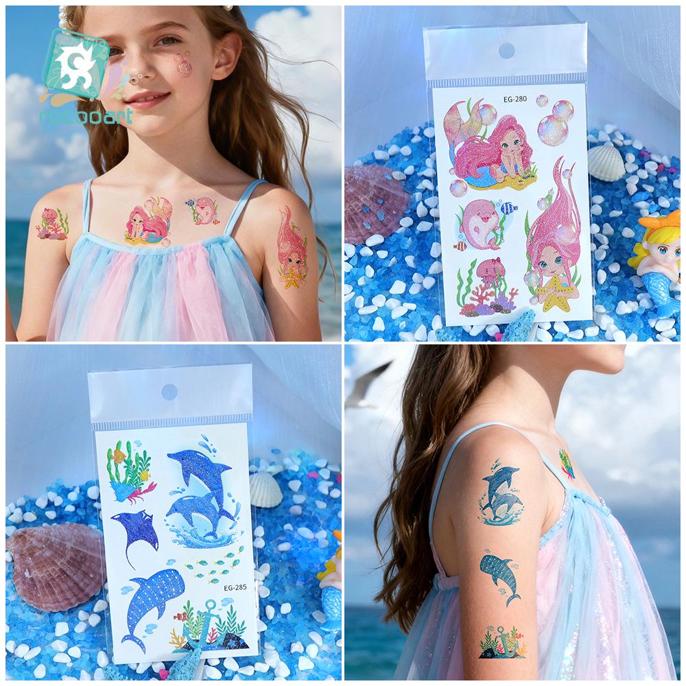 Ocean Glitter Animal Waterproof Tattoo Stickers for Kids