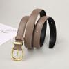 Women's Cowhide Adjustable Genuine Leather Thin Belt for Women's Decoration Versatile Coat Dress for Girls