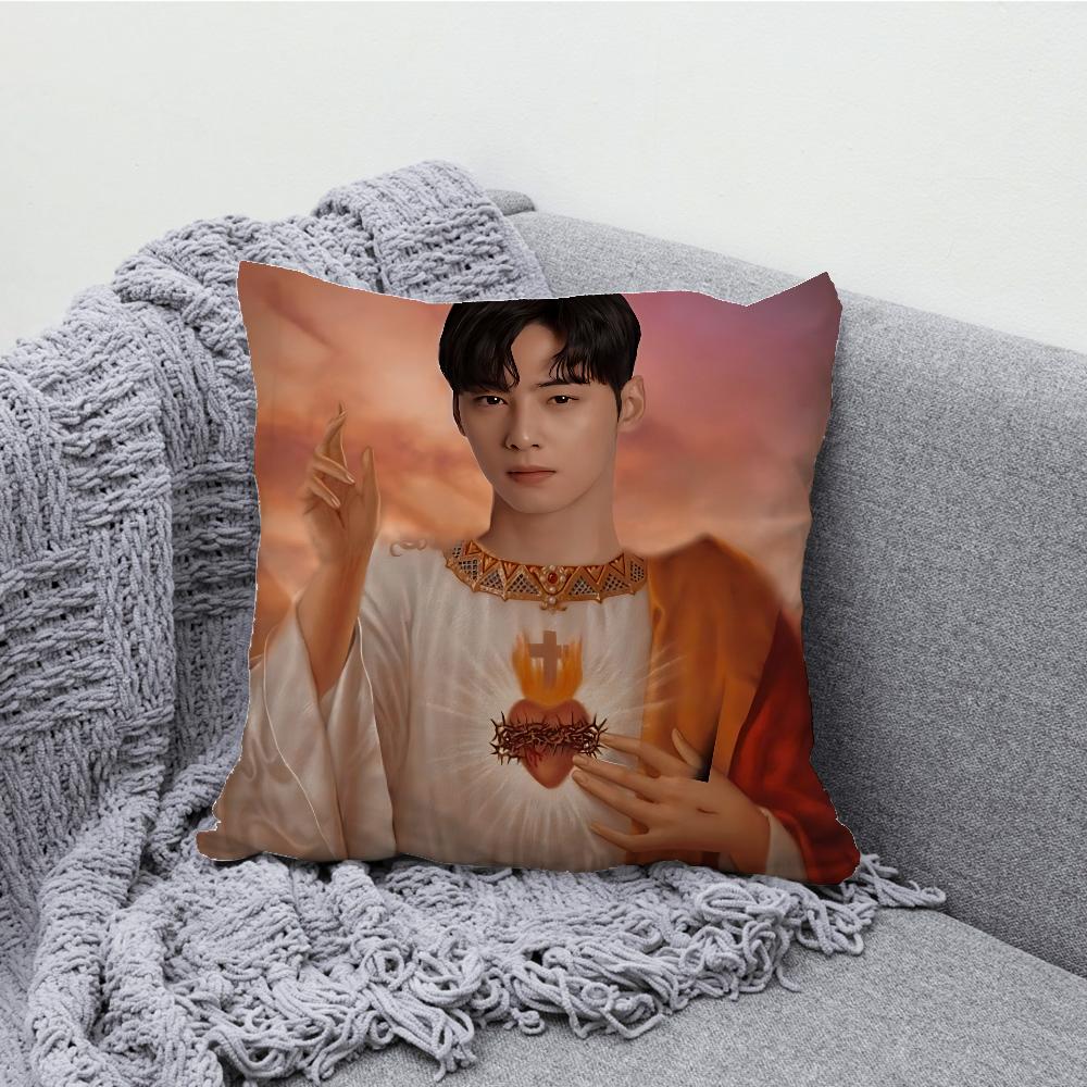 Korea Actor C-Cha Eun W-Woo Pillow Case Soft Cushion Cases for Farmhouse Sofa Decor Home Decorations and Protector Pillow Case