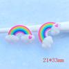 10/20pcs Cute Rainbow PVC Flexible Glue Flat Back DIY Scrapbook Embellishment Phone Craft Decoration F40