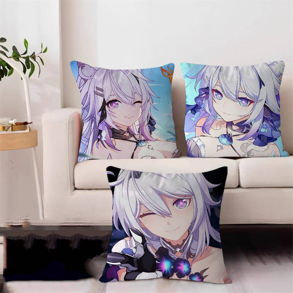 Honkai-i Impact K-kiana Pillow Case Removable Washable Cushion Cover – All-Season Soft Linen