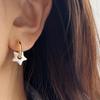 Wear Two Little Star Earrings, Gold and Silver Two-color High-end Feeling, Fresh Temperament Earrings, Women's Niche Fashion Versatile Ear Jewelry
