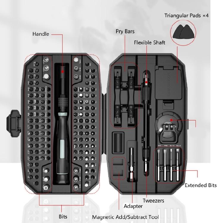 Ergonomic 152Piece Screwdriver Set with Compact Organizers Suitable for Detailed Repair Maintenance Jewelry Watch Repair