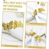 96PCS Three-dimensional hollow butterfly napkin buckle metal butterfly napkin ring hotel mouth cloth ring fashion napkin ring