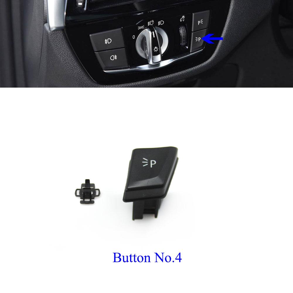 

Interior Car Headlight Switch Rotary Knob Light Control Cover Panel Front Rear Foglight Button For BMW G30 G31 G38 F90 G32 Button NO.4