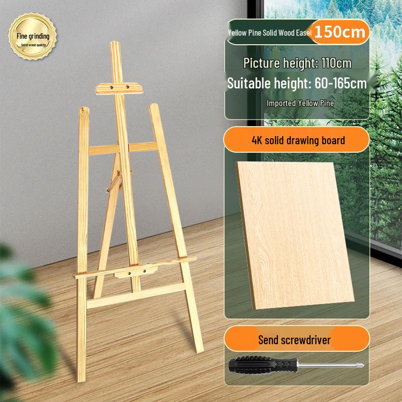 Folding Wooden Tripod Easel for Art Students - Perfect for Sketching and Oil Painting