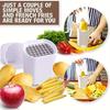 1pc White Electric French Fry Cutter , Multi Functional Potato Slicer with Grater Plate, Kitchen Gadget