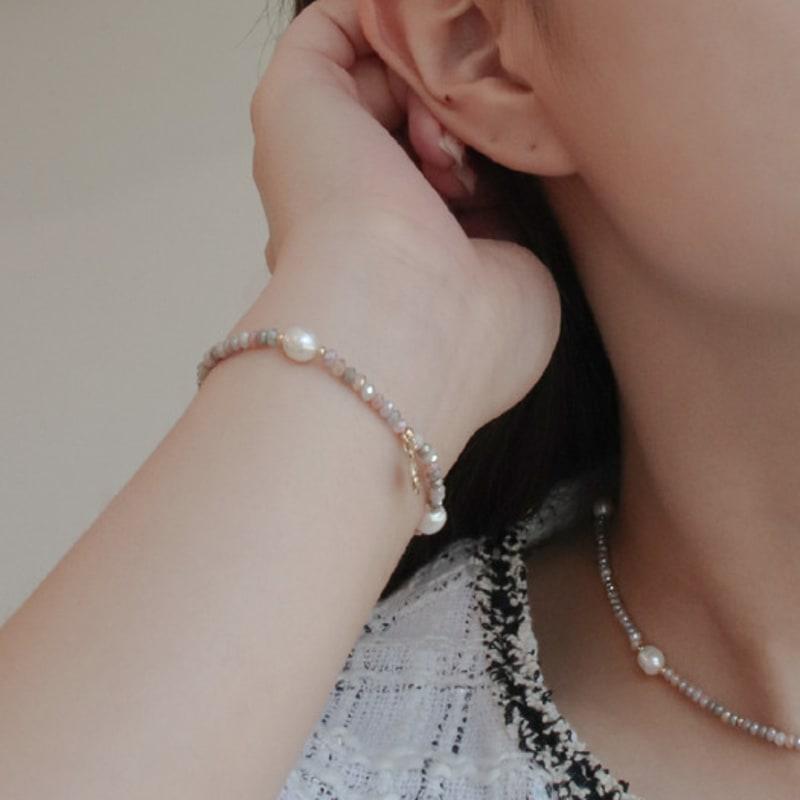 Rita Monica Maple Bead Pearl Bracelet