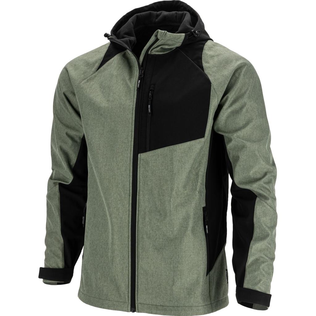 Softshell Jacket With Hood, Green and Black, "2Xl", Ce, Lahti