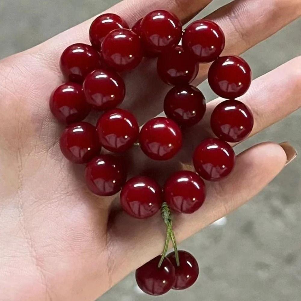 Contas de Oração de Cerejeira Mala Pulseira Yoga Bodhi Pulseira Contas de Mala Portátil Uso para Oração