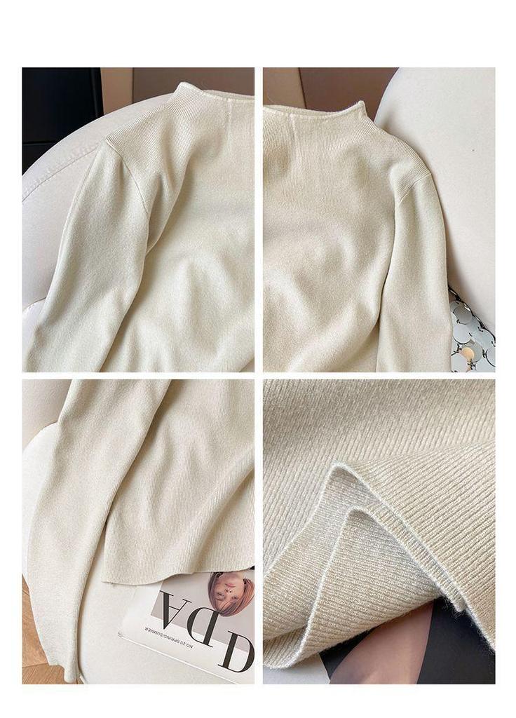 Women's Milky Soft Knit Stand Collar Long Sleeve Sweater 2026 - Ideal for Winter and Autumn