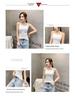 Women's Ice Silk Ribbed Camisole - Slim-Fit, Sleeveless, Versatile Base Layer for Summer