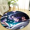 1pc Demon Slayer2 Design Printed Area Round Carpet for Bedroom Living Room Home Decor Rugs Mat Non Slip Mat Rug for Bedside