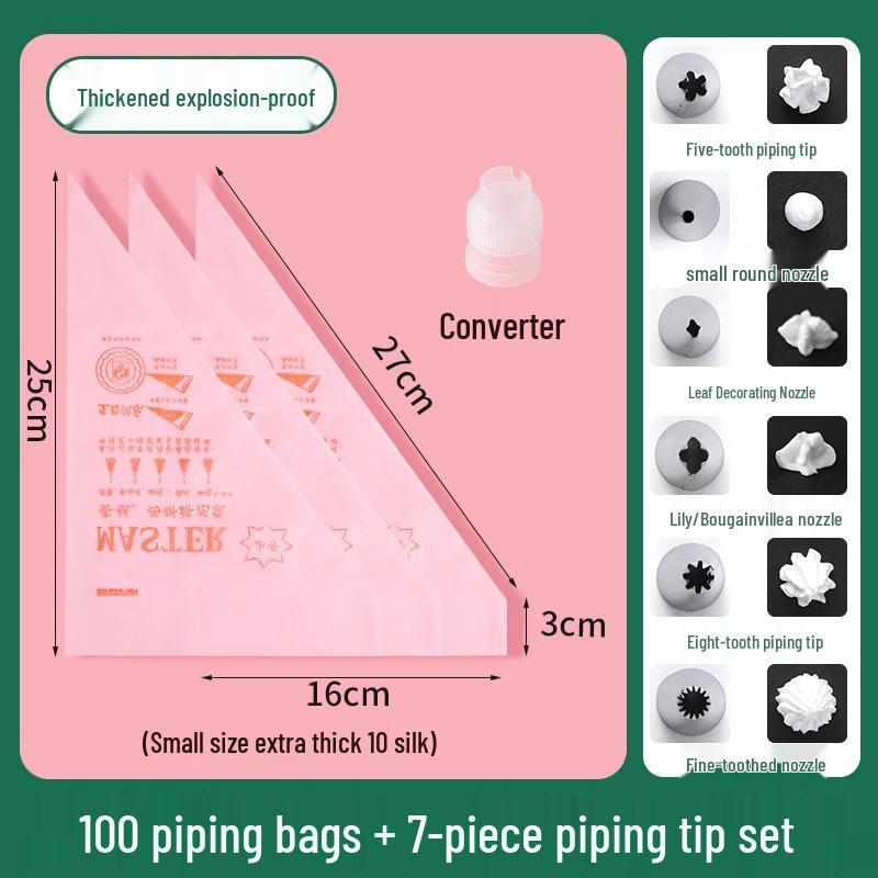 

Disposable Piping Bag & Tips Set for Meringue and Cake Decorating - Free 0.01 Shipping for Newcomers