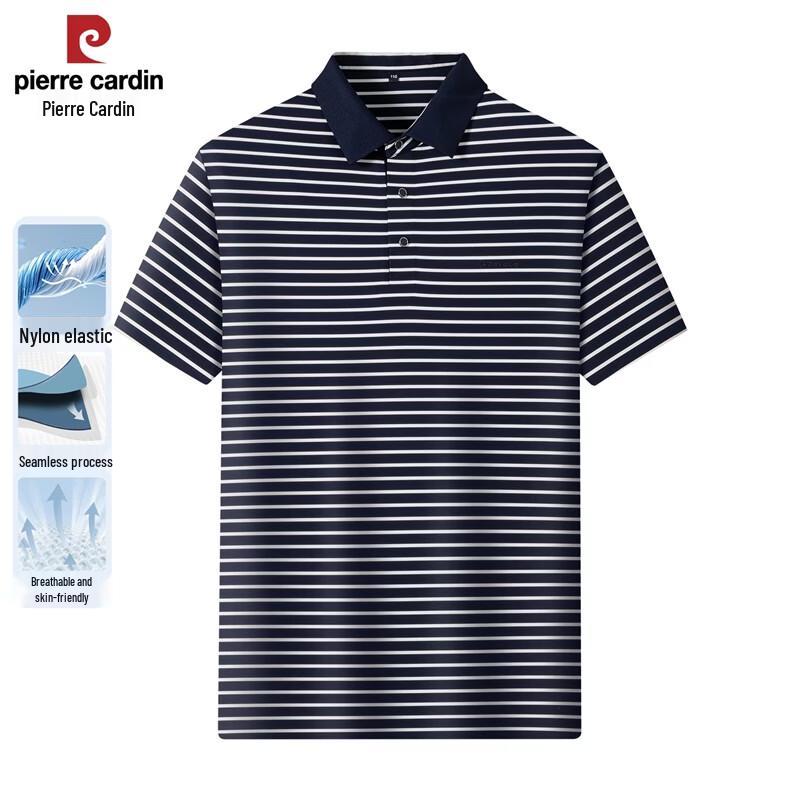 Pierre Cardin Men s Striped Stretch Polo Shirt L