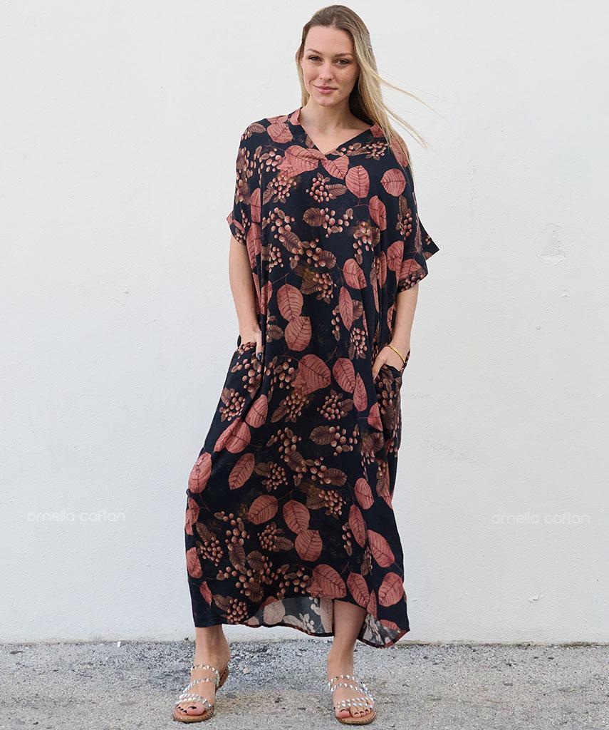 Summer Plus Size Loose Fit Vacation V-Neck Short Sleeve Maxi Dress Women Beach
