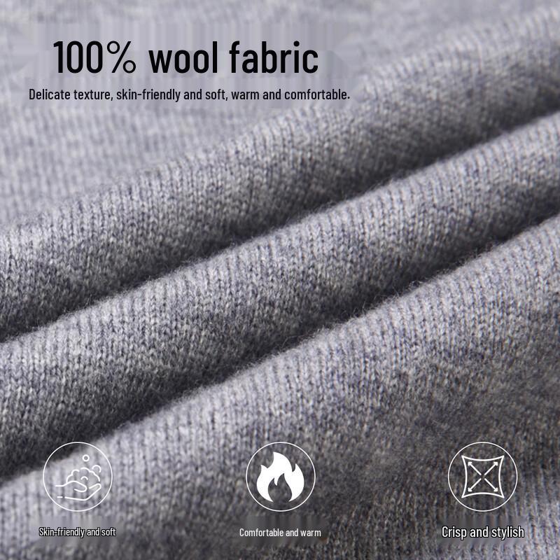 POLOMEISDO Men's 100% Merino Wool V-Neck Knit Vest