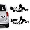 Baby On Board Funny Vinyl Sticker Cute Surfboard Surfer Car Reflective Silver Decal