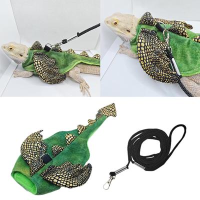 BeardedDragon Harness with Leash Warm Costume Chest Harness for Lizards Reptiles Clothes Outdoor Activity Training Suit