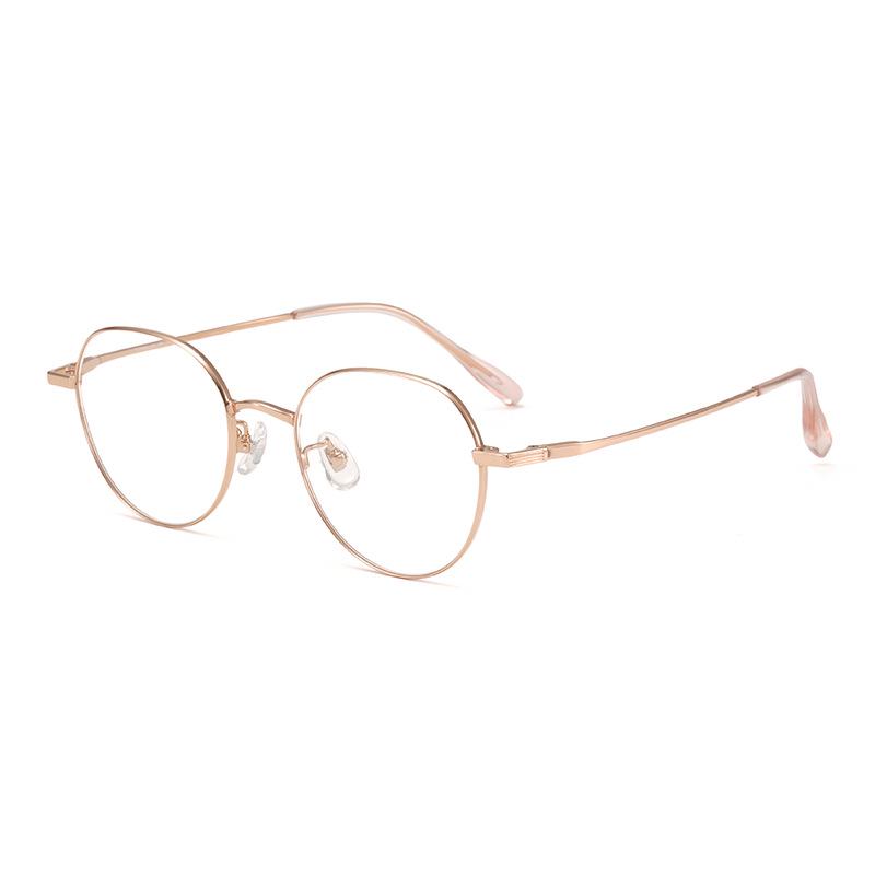 Pure Titanium Oval Eyeglass Frame 48: Fashionable, Lightweight, Unisex, and Perfect for Daily Commute.