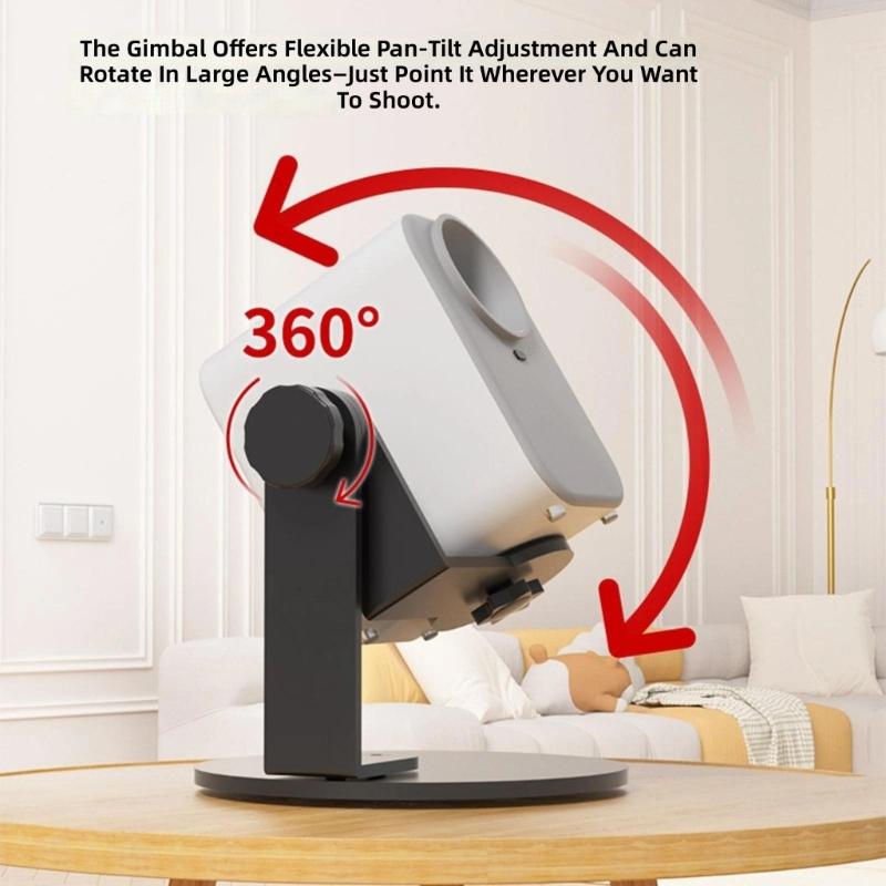 Desktop Projector Stand With 1/4Inch Screw Mount NonSlip Base 360°Rotating Adjustable Projector Holder For Home Use