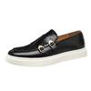 Fashion 2025 New Men Casual Leather Loafers Fashion Buckle Trendy Party Wedding Shoes Comfortable Driving Flats Designer Business Shoes