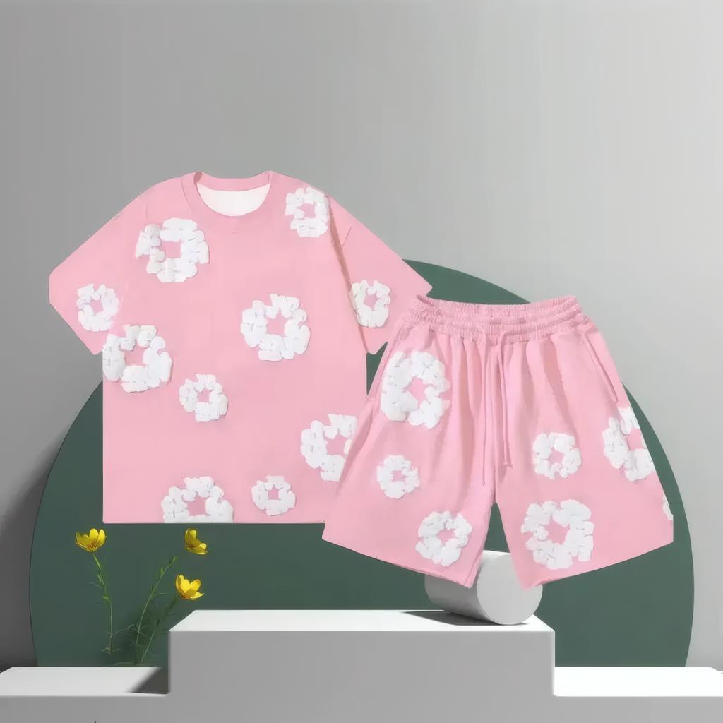 Hit Casual and Fashionable Men's Set Daily Floral Printed Pattern Polyester Men's Wear