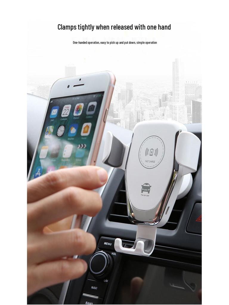 Automatic Gravity Wireless Car Charger & Phone Holder with Air Vent Mount, 10W/15W Fast Charging