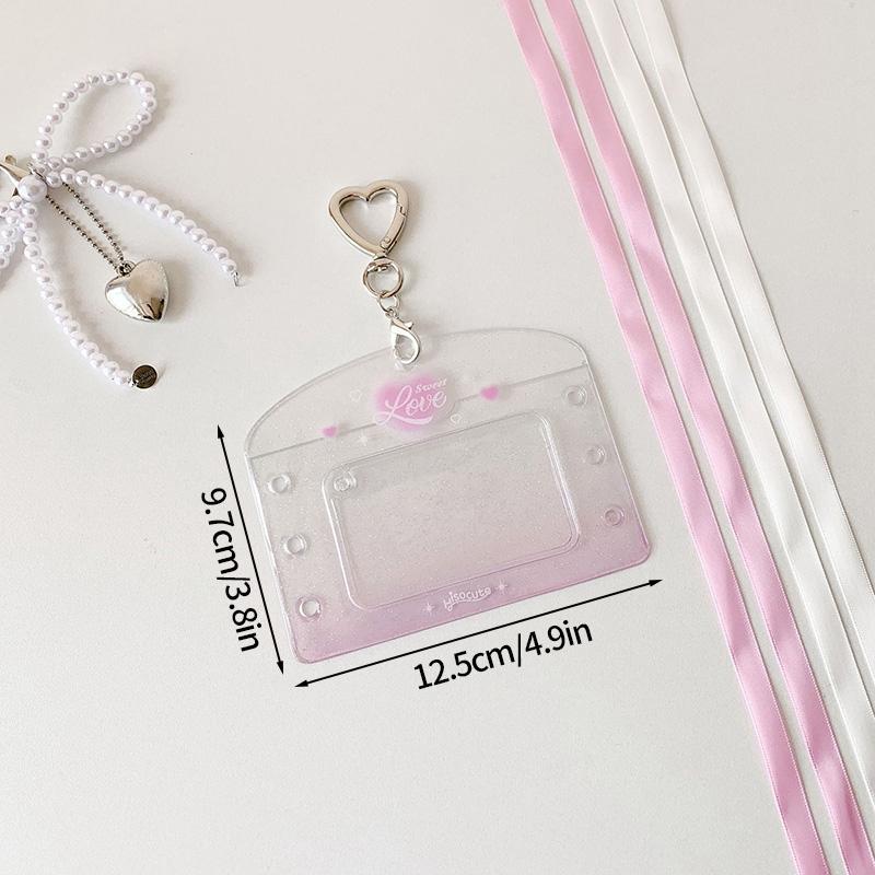 Korean Style Binder Card Holder Idol Card Protector Sleeve with Keychain Kpop Photocard Holder Mini Photo Album Books