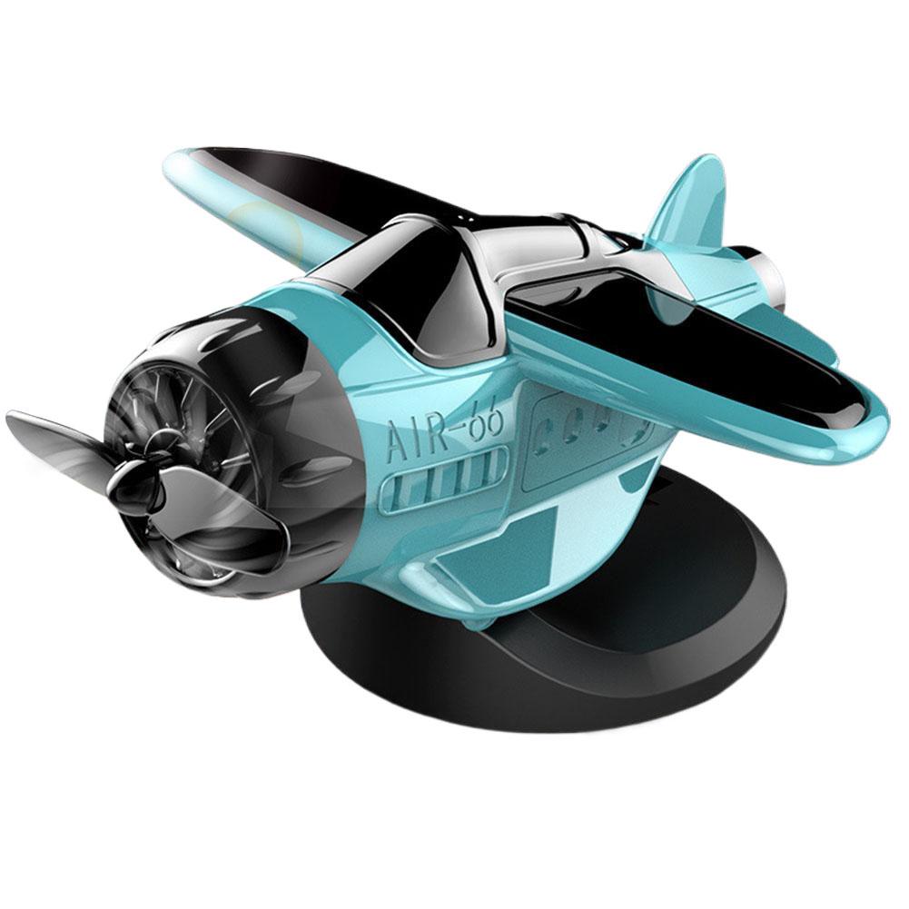 Solarbetriebenes Armaturenbrett-Ornament Kunststoff Kleines Flugzeug Driftbewegung Aktiviertes Drehendes Flugzeug-Ornament für Auto-Innenraum