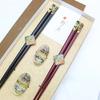 Wakasa Lacquer Wind God and Thunder God Couple Chopsticks with Chopstick Rests, Gift Set In a Presentation Box, Perfect for Celebrations and Weddings