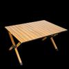 YouTuozhe Aluminum Wood Grain Egg Roll Folding Table