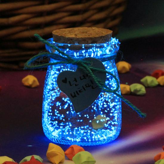 Luminous Starry Sky Glass Wish Bottle with Cork - Creative Gift for Birthdays or Women's Day