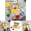 Childrens Lion Fun Bean Bag Toss Ring Game With Wooden Material For Educational Play