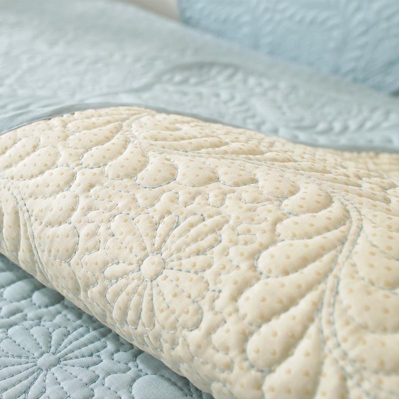 All Seasons Universal Solid Color Cotton Quilted Embroidered Sofa Cushion Modern Simple Non-slip Cotton Sofa Cushion Towel