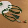 Chinese Long Beaded Crossbody Tassel Necklace for Hanfu & Qipao